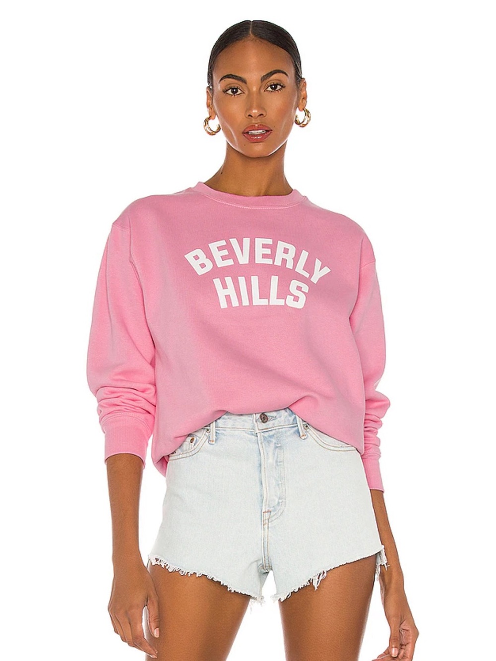 Departure Beverly Hills Pink Crewneck Sweatshirt Back to school size Medium